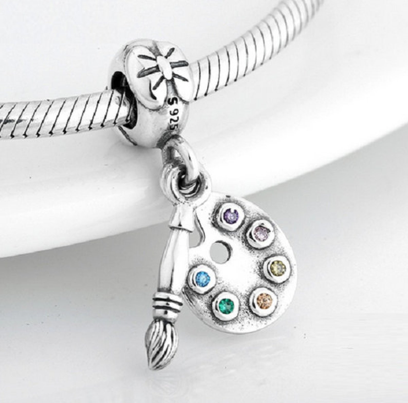 Artist Palette Pen Charm Art Pendant Pandora Charm 100 925 Etsy