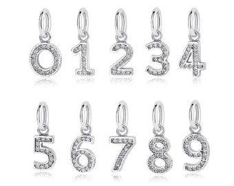 Pandora Number Charm - Etsy