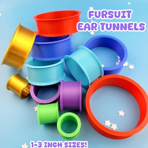 Custom Fursuit Ear Tunnels, Made to Order Costume Piercings