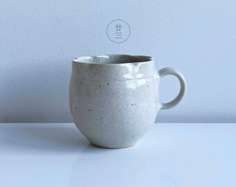 Ceramic Flower Mug - Snowy White