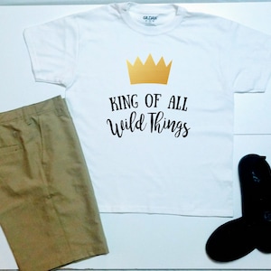 King and Queen of All the Wild Things  T-Shirt- Where the wild things are - Mom and Dad T-Shirts, mischievous Max