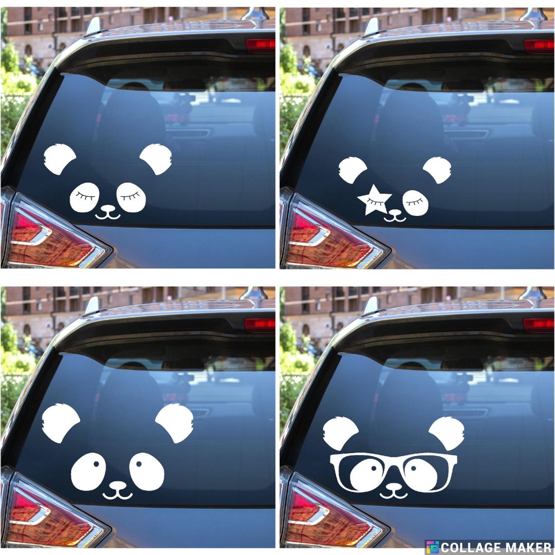 Hipster Panda Car Decals - Bumper Stickers - Etsy Australia