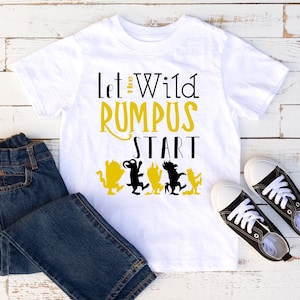 Let the Wild Rumpus Start T-shirt, Where the wild things are TShirt - Kid Tshirts, Wild Thing Monster, mischievous Max