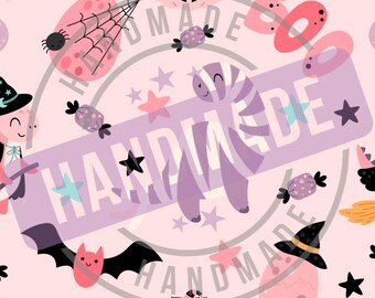 Halloween Dinosaur Seamless Pattern, Spooky Dino Digital Paper (Digital Download)