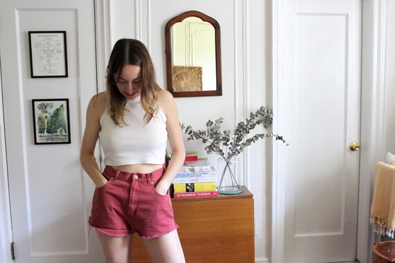 Vintage blush/dusty pink Jones cutoff hotpants/sh… - image 1