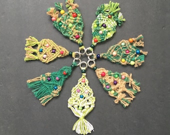 Macrame Christmas Tree Ornament | Little Christmas Tree