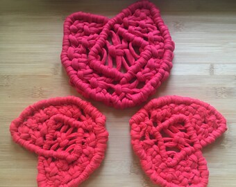 Decorative Coasters, a set of three