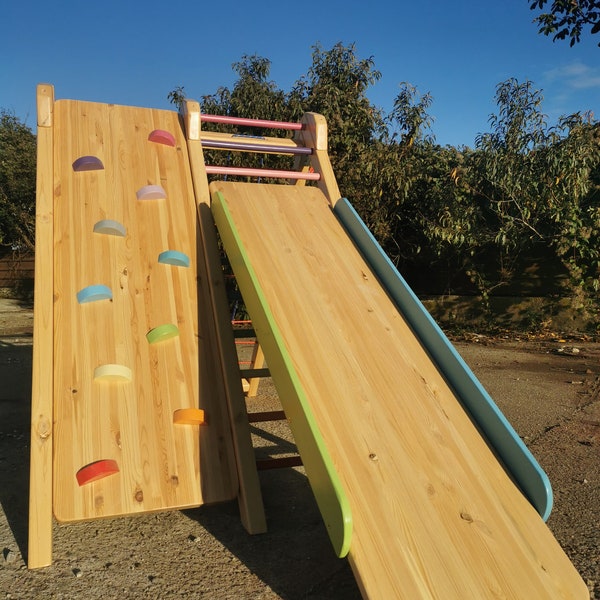 Large Double Climber with Slide&Blackboard