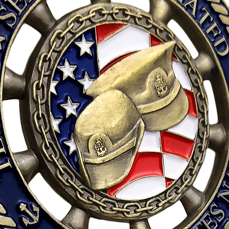 US Navy Chief Petty Officers Challenge Coin Rudder Shape Coins Gift