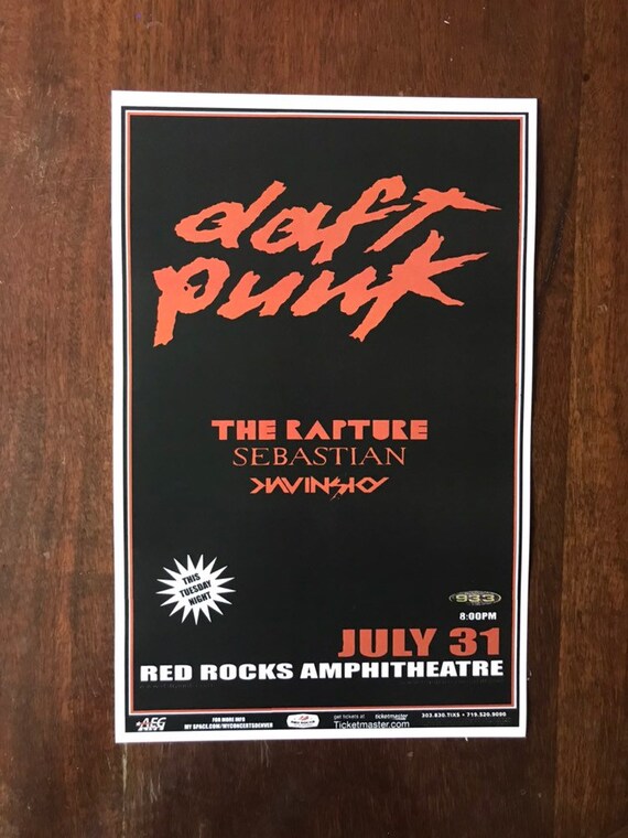 Original Daft Punk Electronica 2007 Red Rocks Concert Promo Etsy