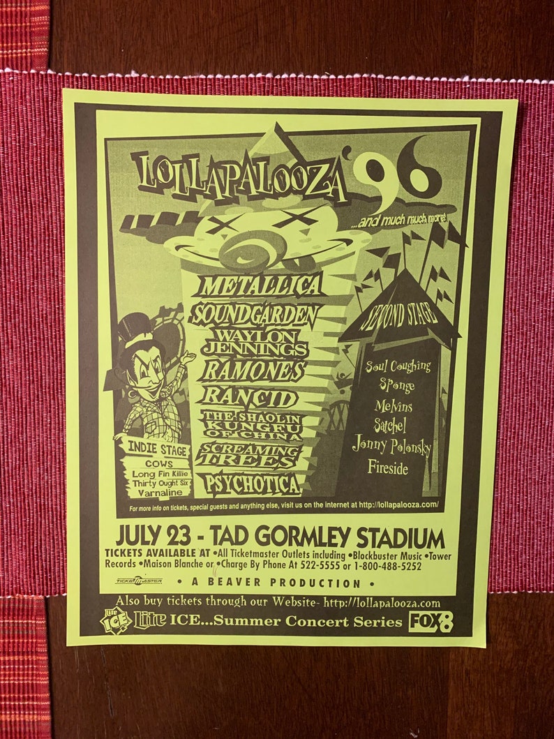 lollapalooza 1996 tour dates