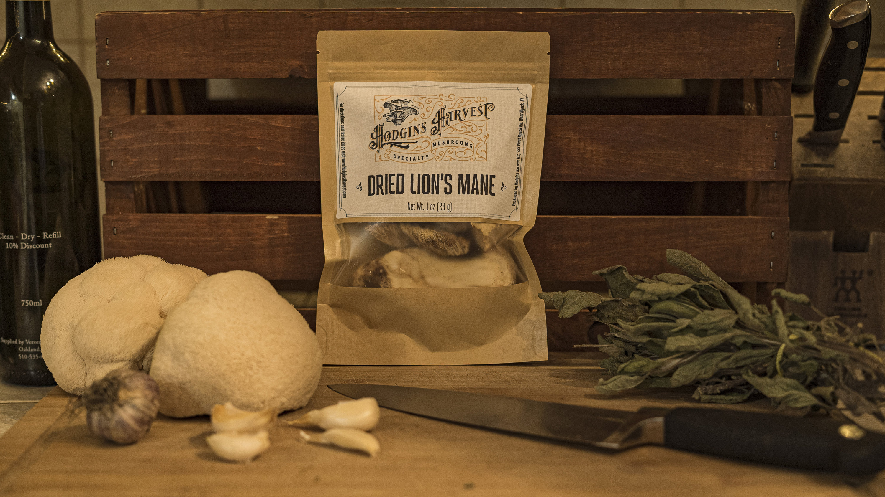 Dried Lion's Mane, Grown in the USA