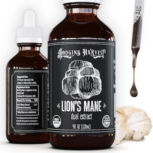 Organic Lion's Mane Dual Extract Tincture