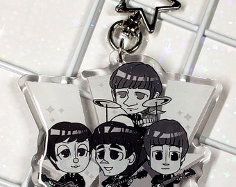 Beatles Black and white acrylic charm