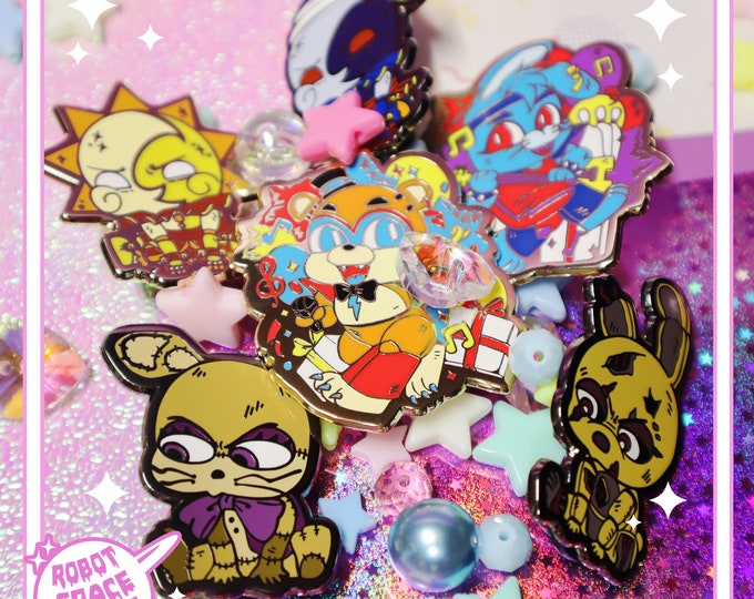 Springtrap Glitchtrap Glamrock Freddy and Bonnie Sun and Moon FNAF Five ...