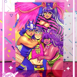 5x7 Heavy petting comic cast mini print