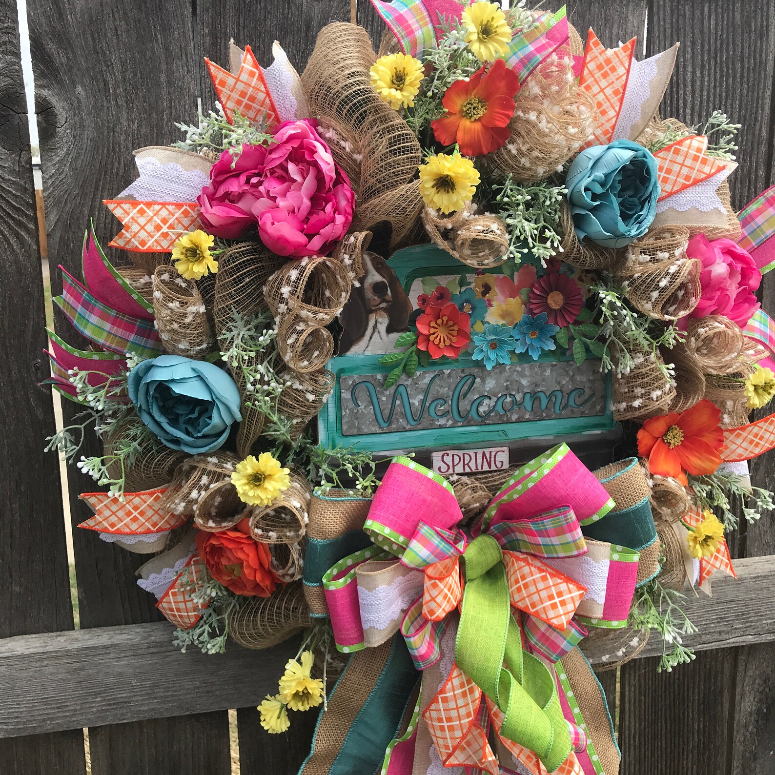 Pioneer Woman Inspired Floral Wreath Etsy
