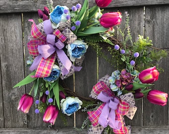 Floral Grapevine Wreath