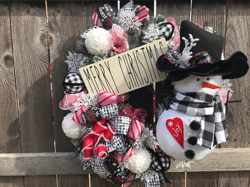 Snowman Wreath