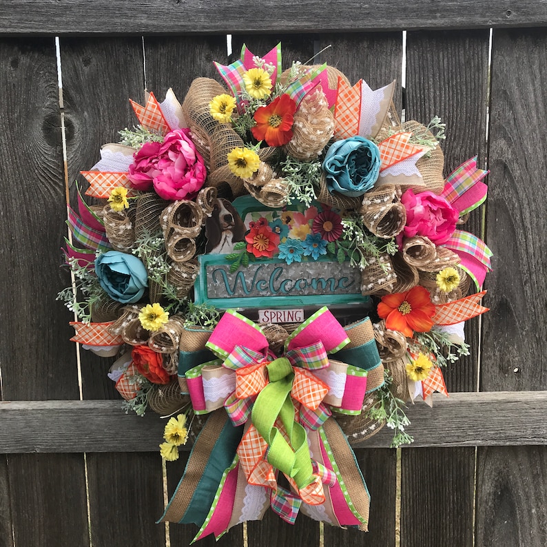 Pioneer Woman Inspired Floral Wreath Etsy