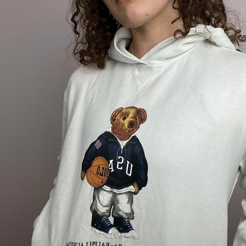 Ralph Lauren Teddy Bear Hoodie - Etsy UK