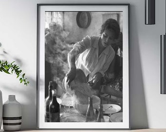 Arte de Sophia Loren estilo espagueti - Decoración de pared vintage de Hollywood, impresiones fotográficas, descarga digital