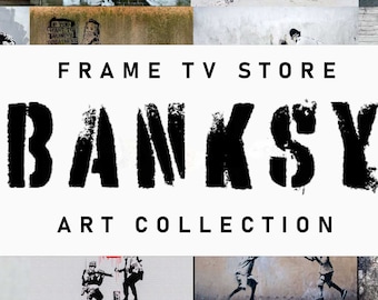 Samsung Frame TV Art 22 Banksy Art Collection | Graffiti Art | Modern Art Collection, 4K Frame TV Art Contemporary