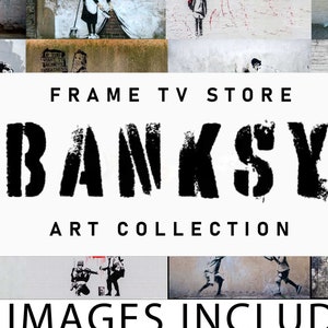 Samsung Frame TV Art 22 Banksy Art Collection | Graffiti Art | Modern Art Collection, 4K Frame TV Art Contemporary