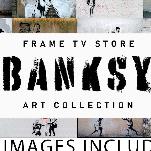 Samsung Frame TV Art 22 Banksy Art Collection | Graffiti Art | Modern Art Collection, 4K Frame TV Art Contemporary