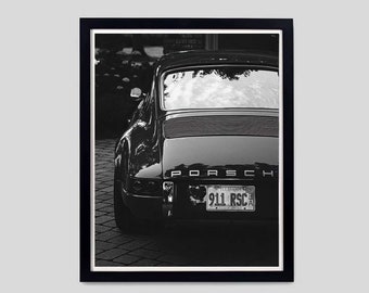 Arte mural del Porsche 911, impresión de automóvil deportivo, decoración automotriz, descarga digital