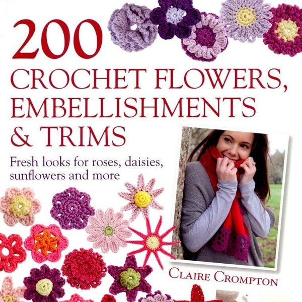 200 points de crochet, embellissements et bordures Ebook / Crochet Motifs / Floral Designs / Crochet Patterns / Instand Download /