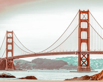 Frame TV Art Golden Gate Bridge 4k Descarga digital instantánea / San Francisco / Descarga digital para Samsung Frame