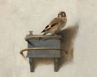 TV Art for Samsung Frame TV Goldfinch Bird (1654) Vintage Painting | Dutch Art | Digital Downloadable Print for TV Screens