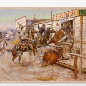 Western Samsung Frame TV Art | Cowboy TV Art |  Cowboy Landscape Frame Art | Western tv Art | Remington Western | Cowboy tv Art