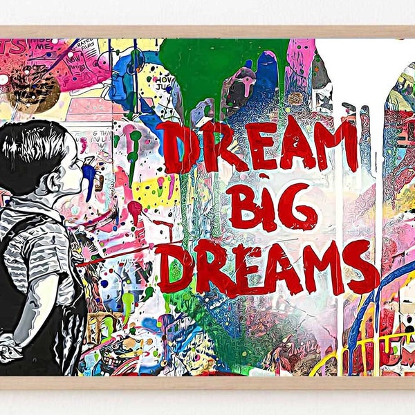 Samsung Frame TV Art | Banksy Painting Dream Digital Download for TV Screens | Banksy's Famous Artwork