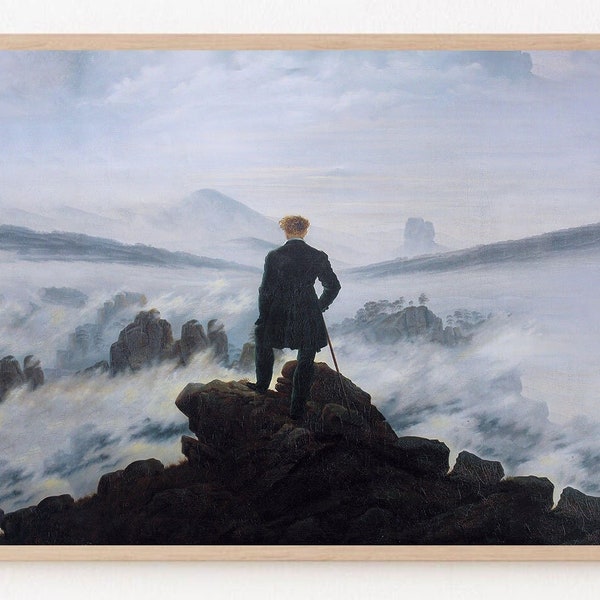 Frame TV Art S 4k Sci-Fi Digital Instant Download "Wanderer above the Sea of Fog" by Caspar David Friedrich | Frame TV Fantastic Beasts