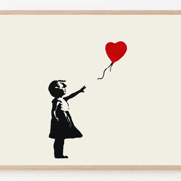 Samsung Frame TV Art | Banksy Girl With Balloon Wall Art for the Frame TV  |  Digital Download