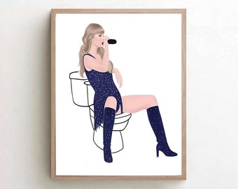 Taylor Funny Bathroom  Wall Art | Gift for Girls