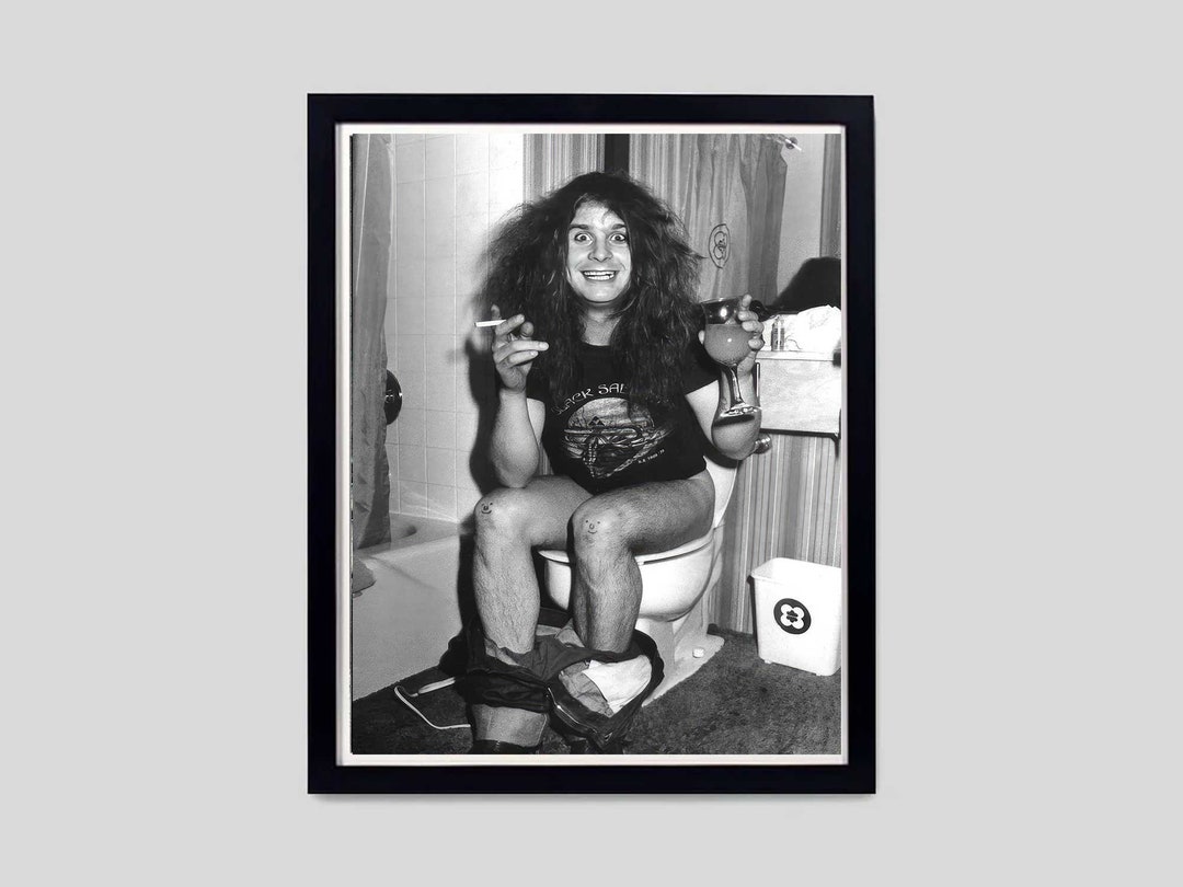 ozzy osbourne on toilet print