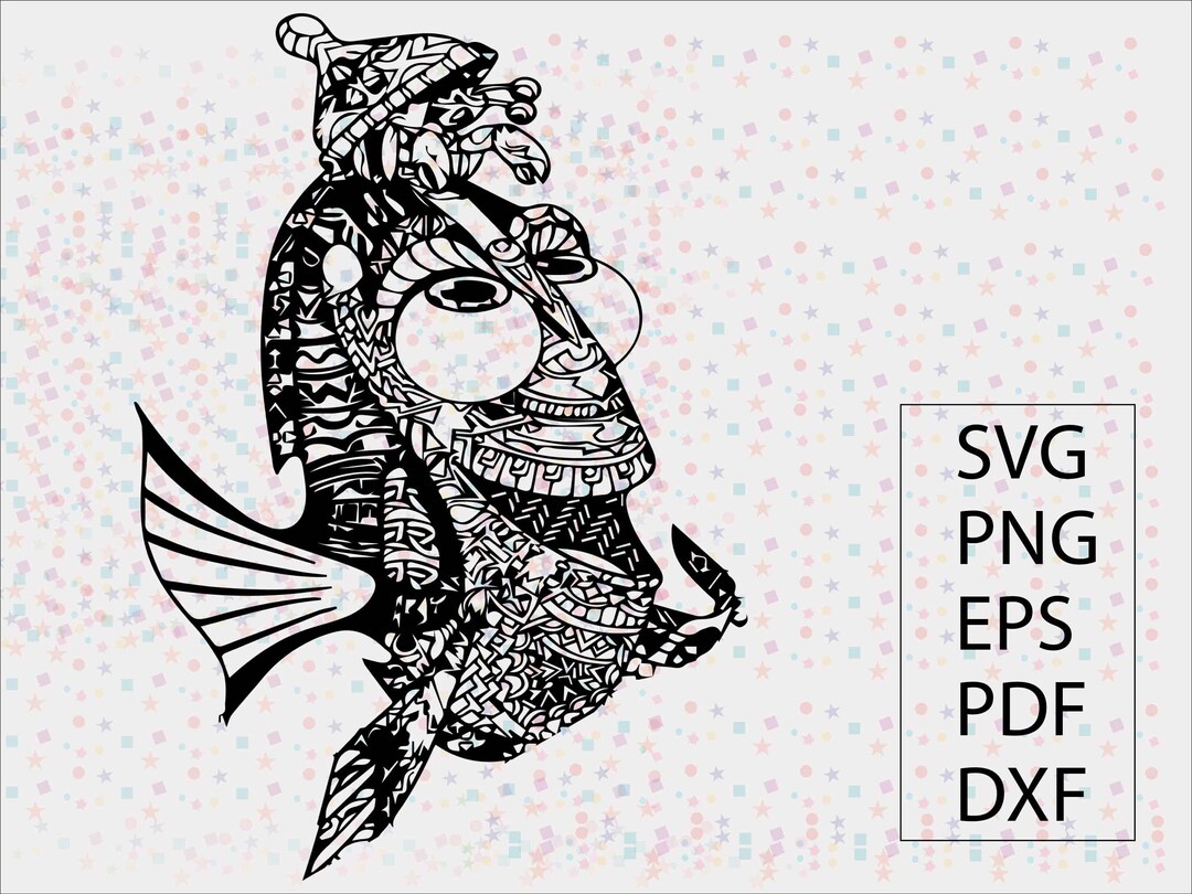 Dory SVG | Nemo Mandala SVG | Zentangle Svg | Dory Svg | Dory Zentangle Svg  | Svg Files for Cricut | Silhoutte Sublimation | Dxf Pdf Svg - Etsy, image size:1080x810