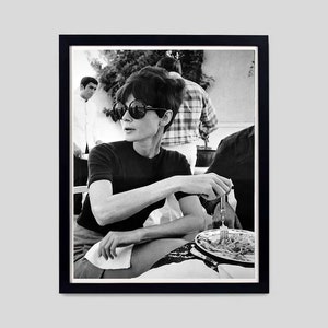 Audrey Hepburn Spaghetti Print, Vintage Poster, Schwarz Weiß Wand Kunst, Retro Küche Dekor, Hollywood Art