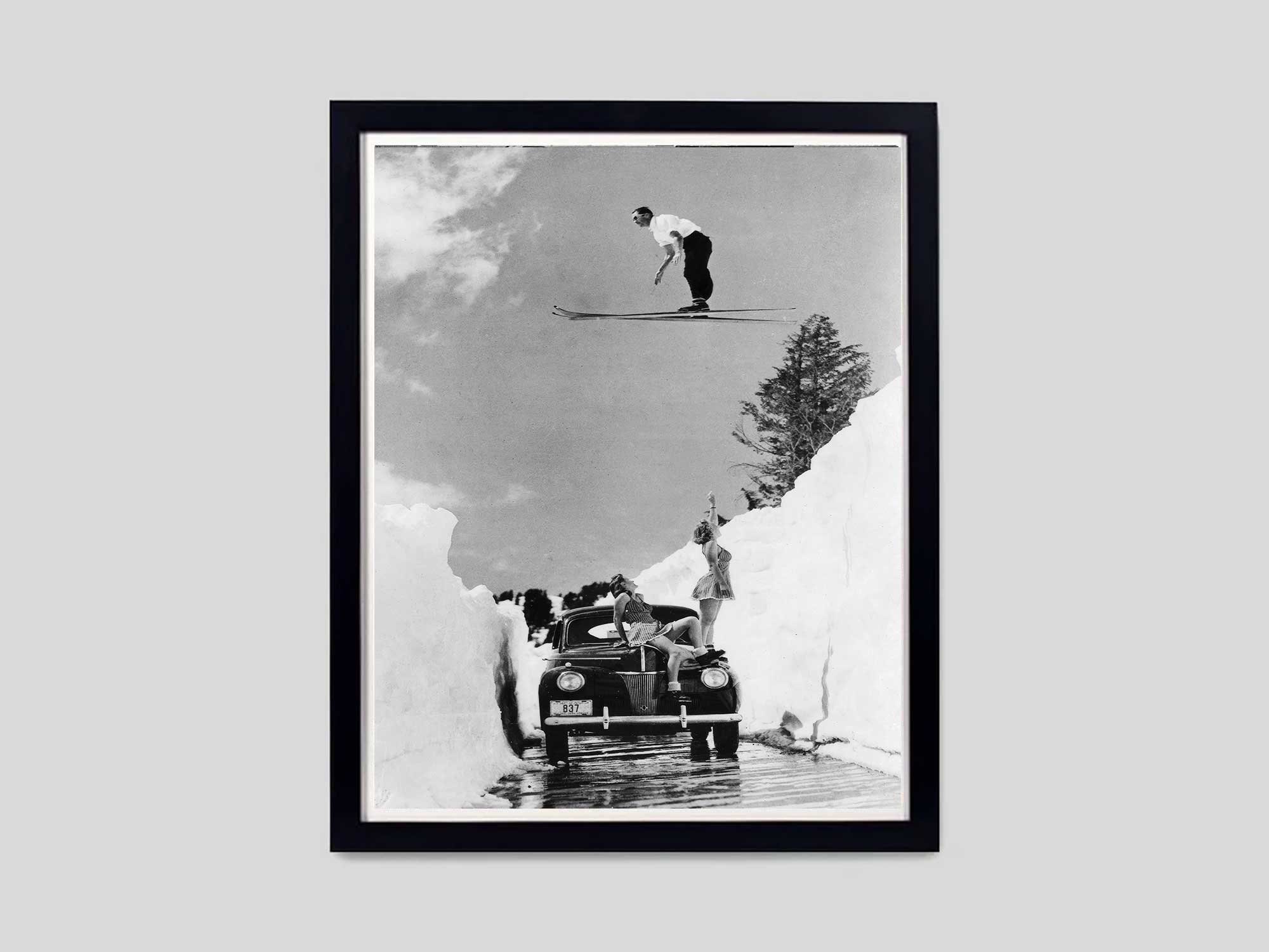 Foto de esquí vintage imprimible (descarga digital), arte retro de esquí, decoración de chalets de esquí, arte mural de cabañas, póster de esquí