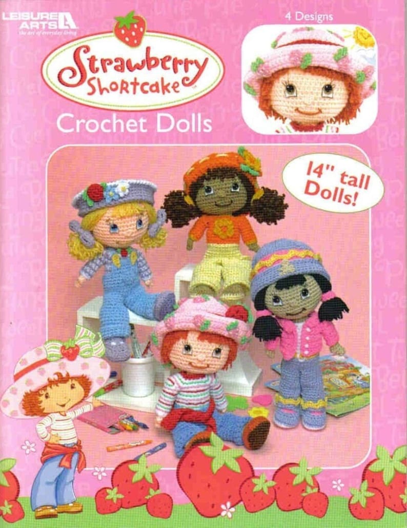 Strawberry Dolls to Crochet / Crochet Patterns / Craft E-Book / Pattern PDF / PDF Crochet / Instan image 1