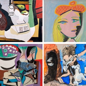Bundle of 22 High-Res Pablo Picasso Artworks for Samsung Frame TV - Digital Downloads
