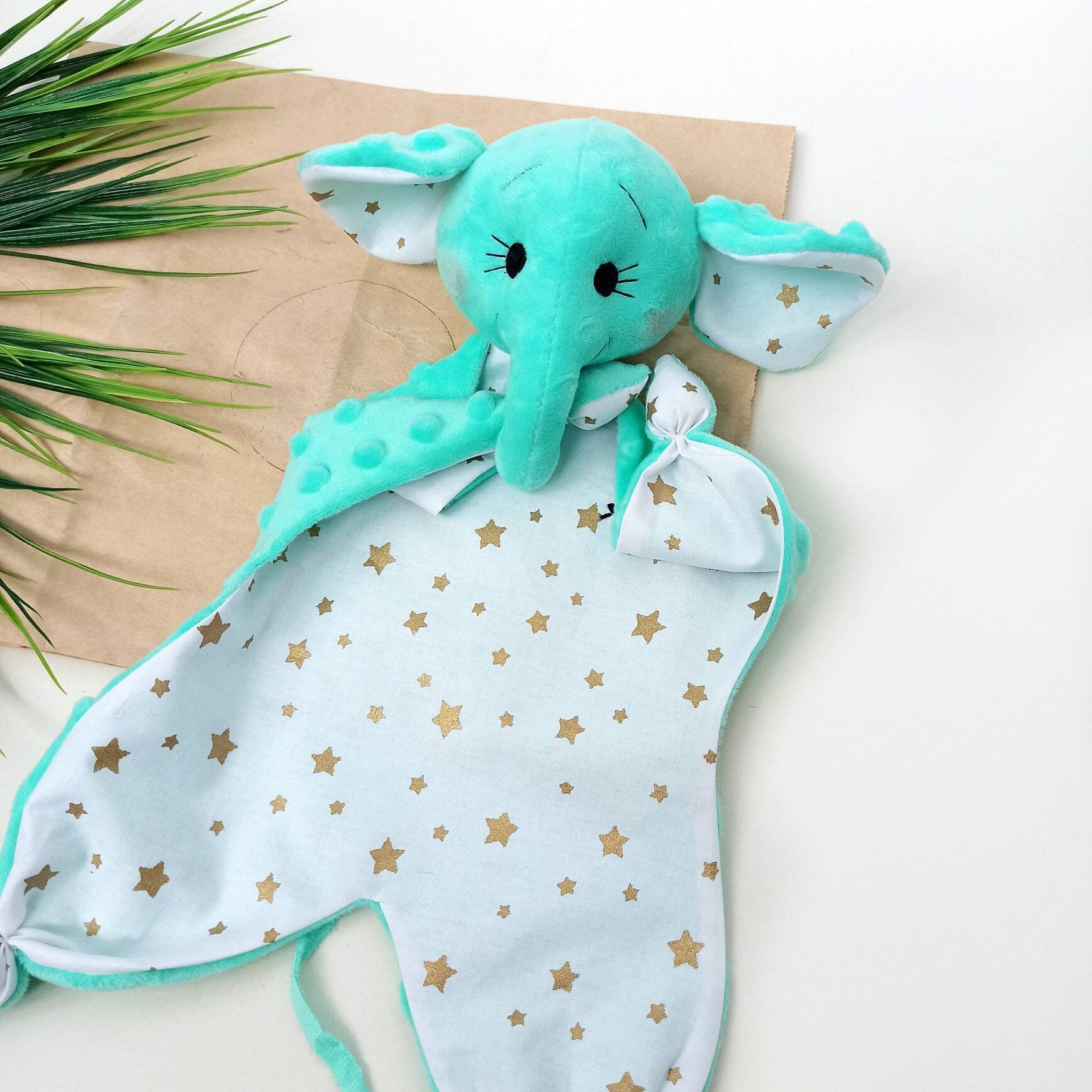 Elephant lovey blanket baby Plush elephant Security baby Etsy