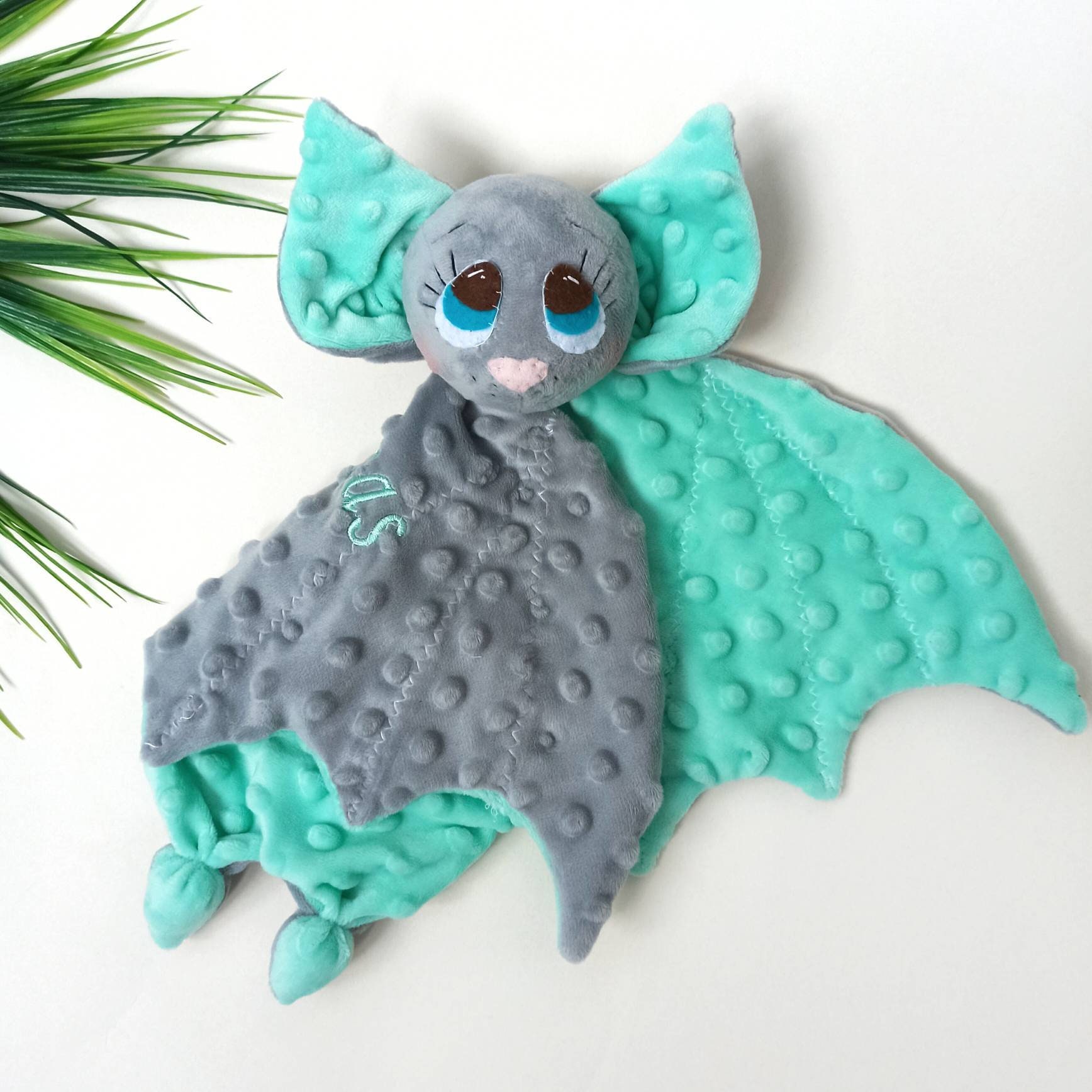Personalised lovey bat for baby Bat Plushie Security Etsy