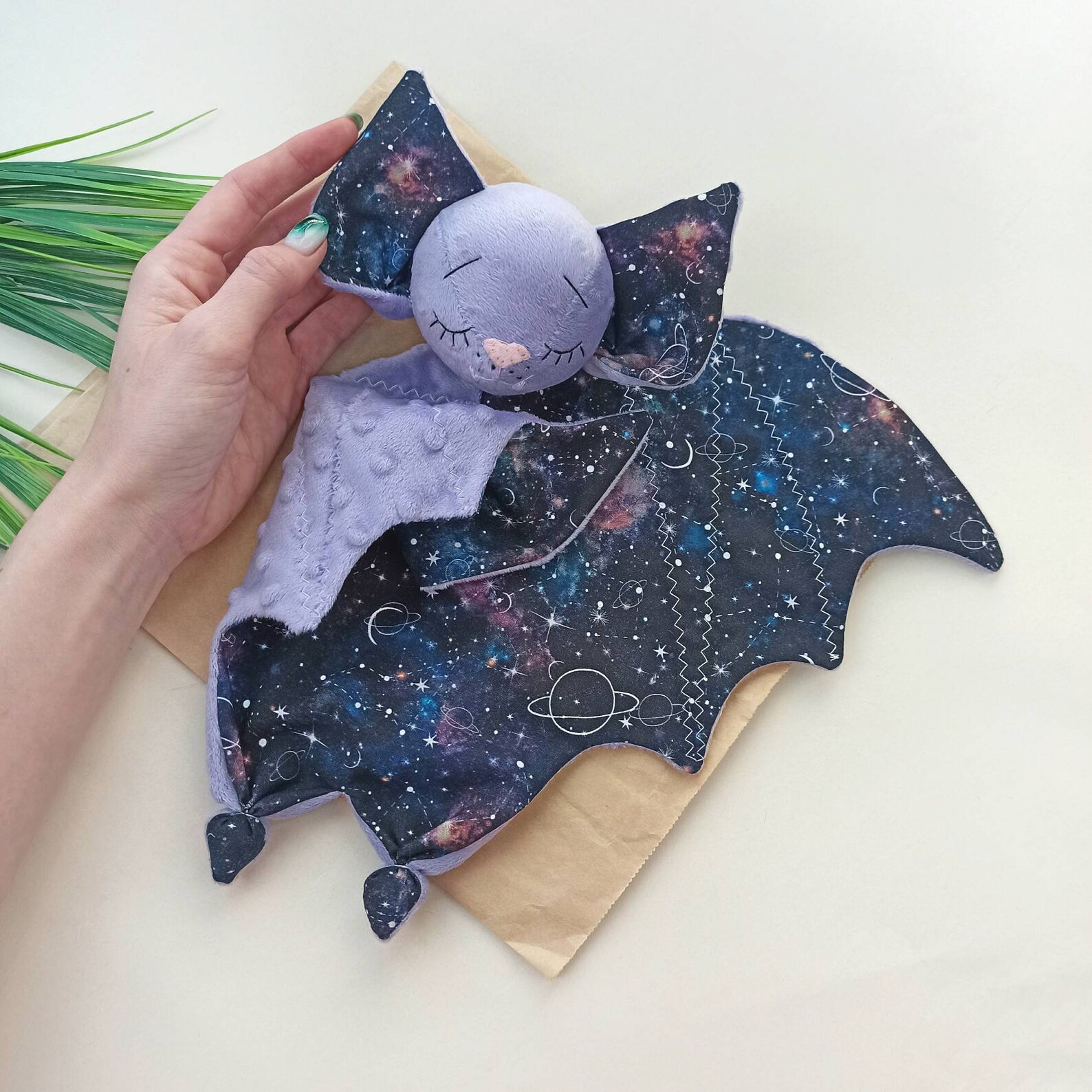 Baby blanket bat Purple baby blanket bat Galactic bat Etsy