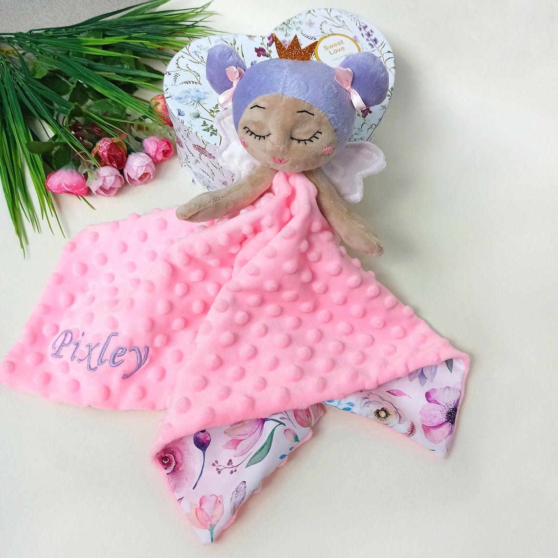 Fairy loveys for baby girl Lovey doll for babies Etsy