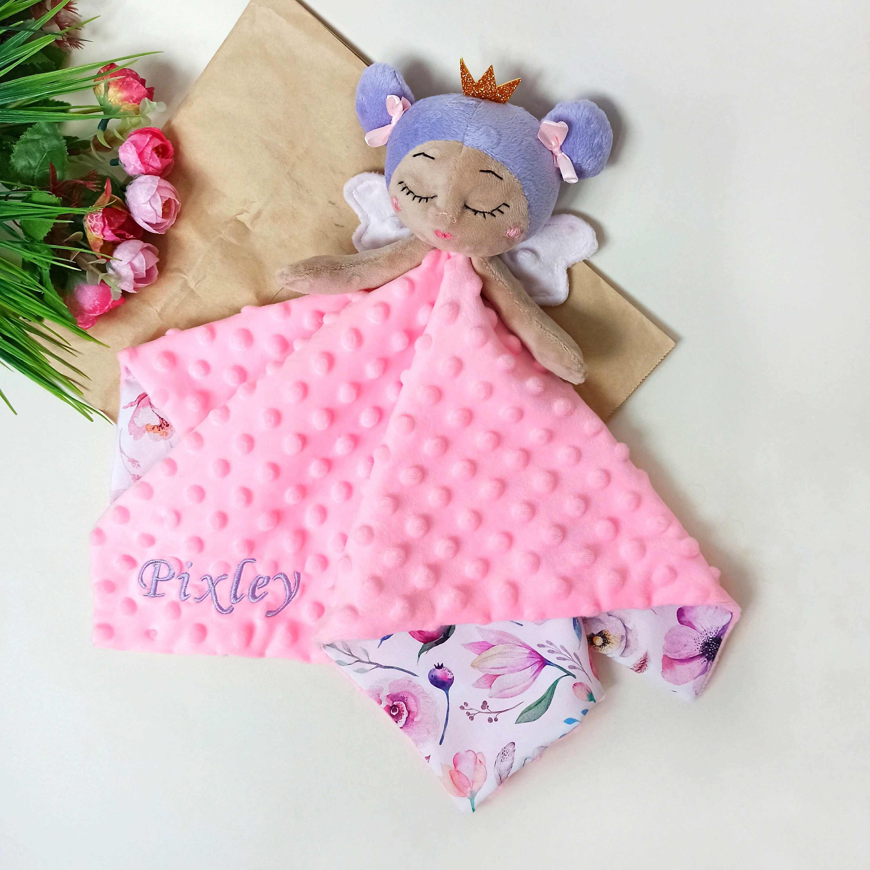 Fairy loveys for baby girl Lovey doll for babies Etsy