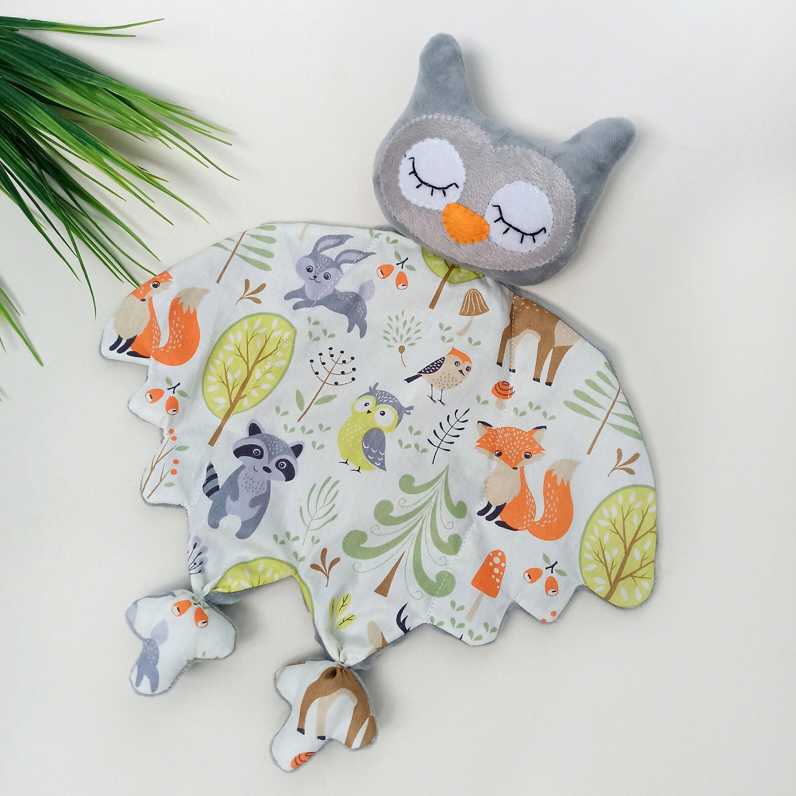 Lovey Owl Baby blanket Owl Security blanket Owl Stuffed Etsy